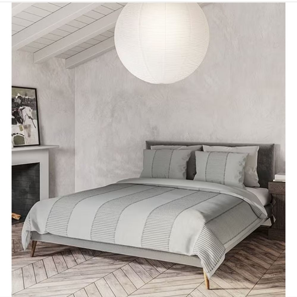 LEMIEUX ET CIE Griset Tonal Stripe Comforter Mini Set